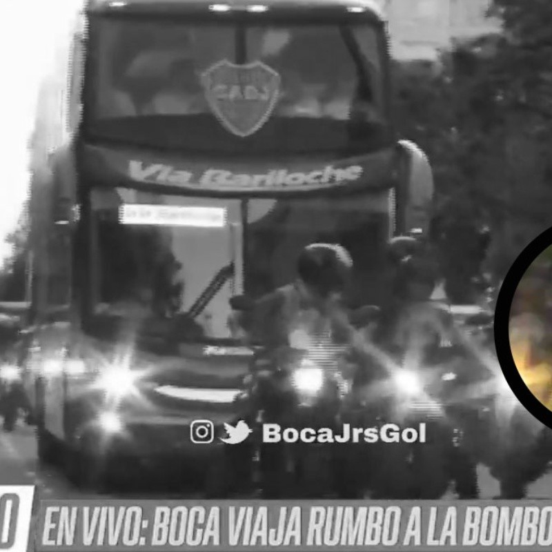 Una locura: paró el micro de Boca en plena avenida con su hija en brazos