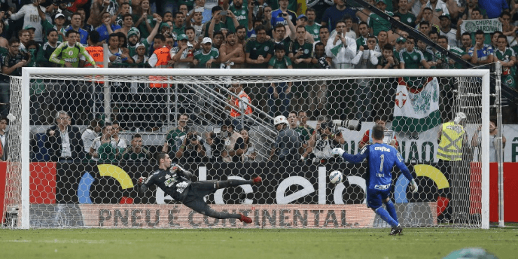 Palmeiras na final contra o Santos, de Vanderlei na época. (Foto: Divulgação)