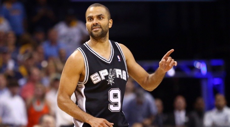 Tony Parker of the San Antonio Spurs reacts while taking on the Memphis Grizzlies. (Getty)
