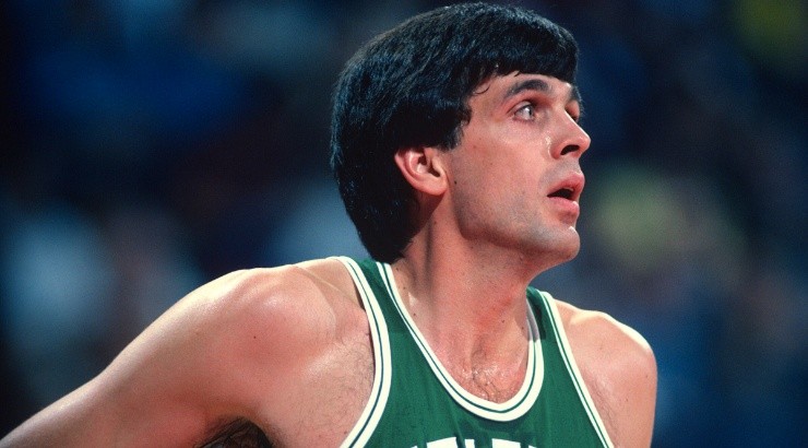 Kevin McHale of the Boston Celtics looks on against the Washington Bullets circa 1984. (Getty)