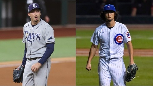 Blake Snell (left) and Yu Darvish (right) could play together this next MLB season. (Getty)