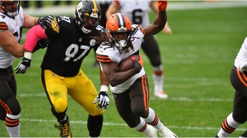 Steelers dominated Brown in their first encounter of the season, 38-7. (Getty)