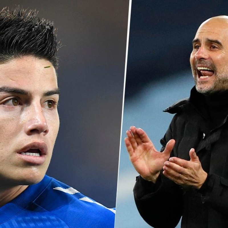 Pep Guardiola le propone un reto a James para el duelo Everton vs. Man. City