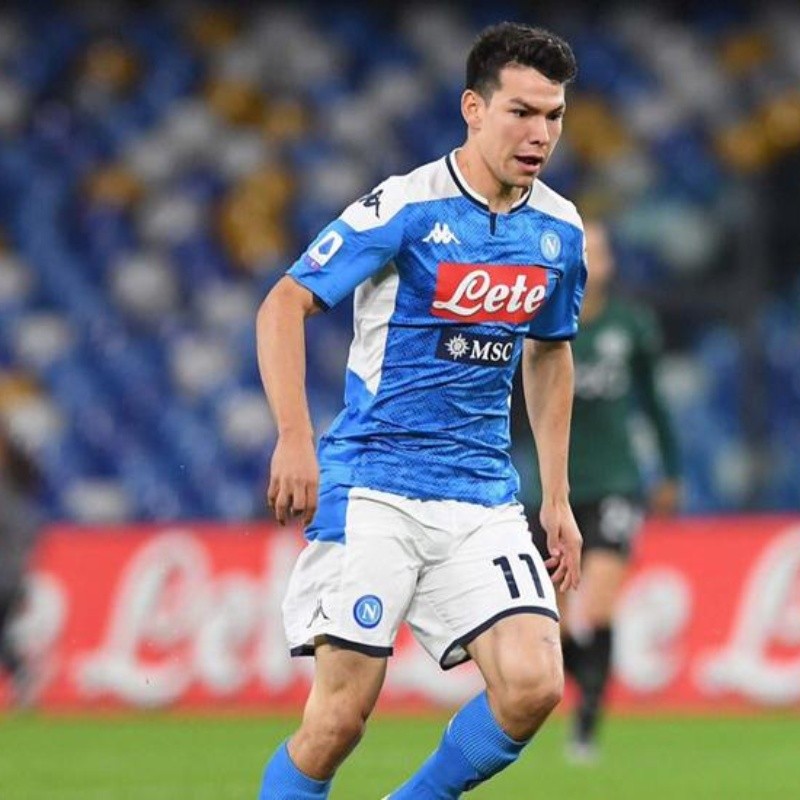 Hirving Lozano la punteó y Napoli supera por 3-1 a Cagliari