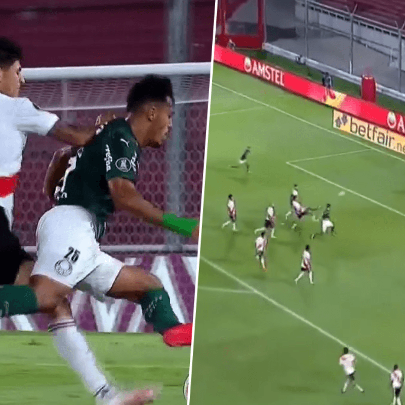 Carrascal, el jugador Nº 12 de Palmeiras: se hizo echar y llegó el 3-0 a River