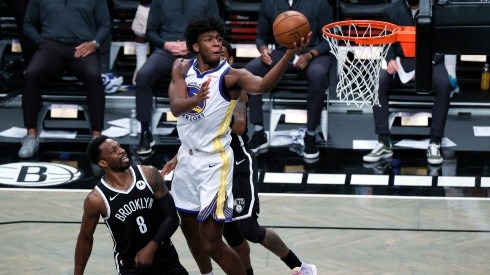 James Wiseman during a game vs Brooklyn Nets. (Getty)