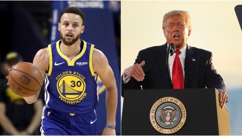 Stephen Curry (left) & Donald Trump. (Getty)
