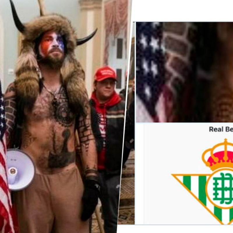 Explotó Twitter: el líder del asalto al Capitolio "tiene" un tatuaje del Betis