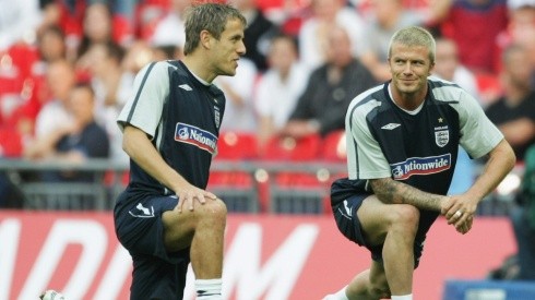 Phil Neville y David Beckham