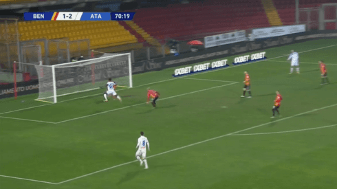 Racha infernal: gol de Duván Zapata en el juego de Atalanta vs. Benevento