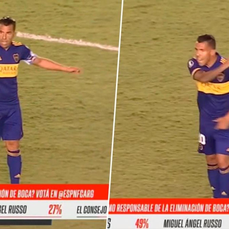 Video: así fue la reacción de Tevez contra Salvio después del segundo gol de Santos