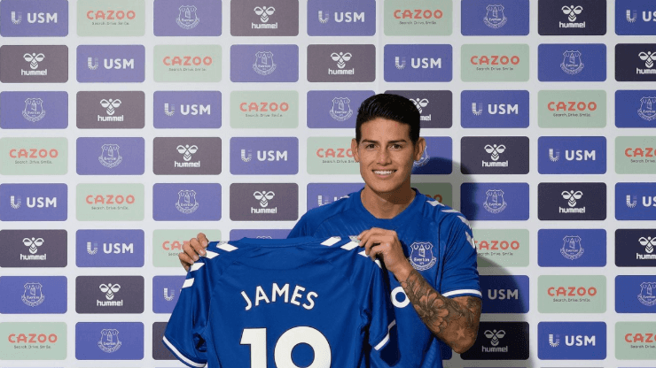 Oficial: Everton confirmó la cifra que pagó para fichar a James Rodríguez