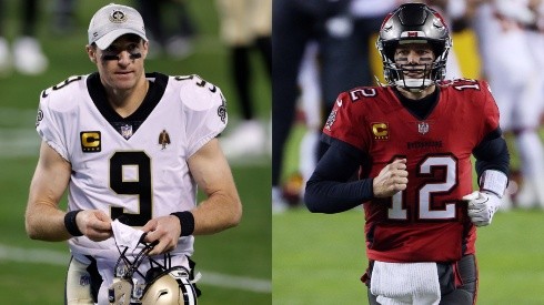 Drew Brees and Tom Brady have been texting each other in recent days. (Getty)