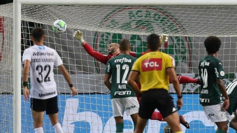 Defesa de Weverton garantiu 1 ponto ao Palmeiras - Foto: Cesar Greco/SEP.