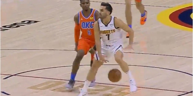 NBA |  Watch VIDEO Facundo Campazzo assistance between the piers in Denver Nuggets vs.  Oklahoma City Thunder