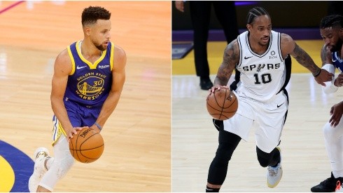 Stephen Curry (left) and DeMar DeRozan (right). (Getty)