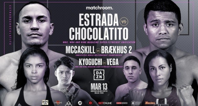 El Gallo Estrada vs. Chocolatito González el próximo 13 de marzo, en  Dallas, por los Títulos Mundiales AMB y CMB | Boxeo | Bolavip