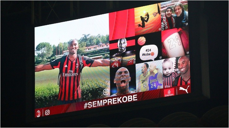 Homenaje del AC Milan hacia Kobe Bryant (Foto: Getty)