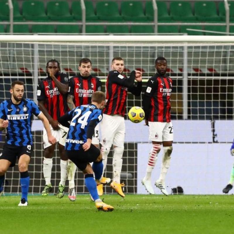 Por este golazo a los 97', Inter eliminó al Milan de la Coppa Italia