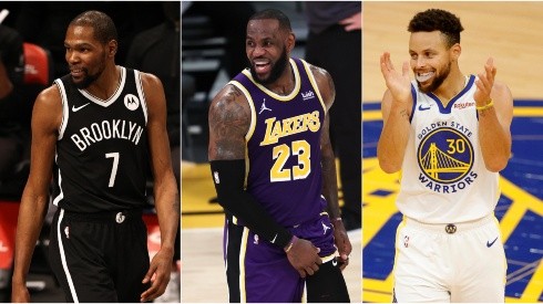 Kevin Durant, LeBron James y Stephen Curry
