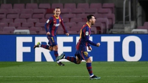 Messi marcou o primeiro gol do Barça no jogo