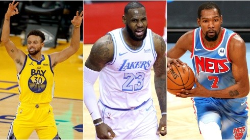 Stephen Curry, LeBron James y Kevin Durant