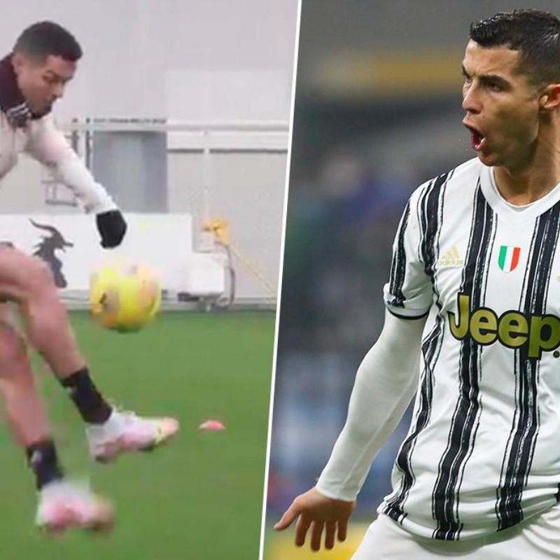 Video: Cristiano se puso a tirar magia en el entrenamiento de la Juventus