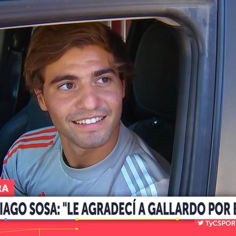 Santiago Sosa confirmó que se fue de River: "Marcelo me deseó mucha suerte"