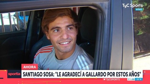 Santiago Sosa confirmó que se fue de River: "Marcelo me deseó mucha suerte"