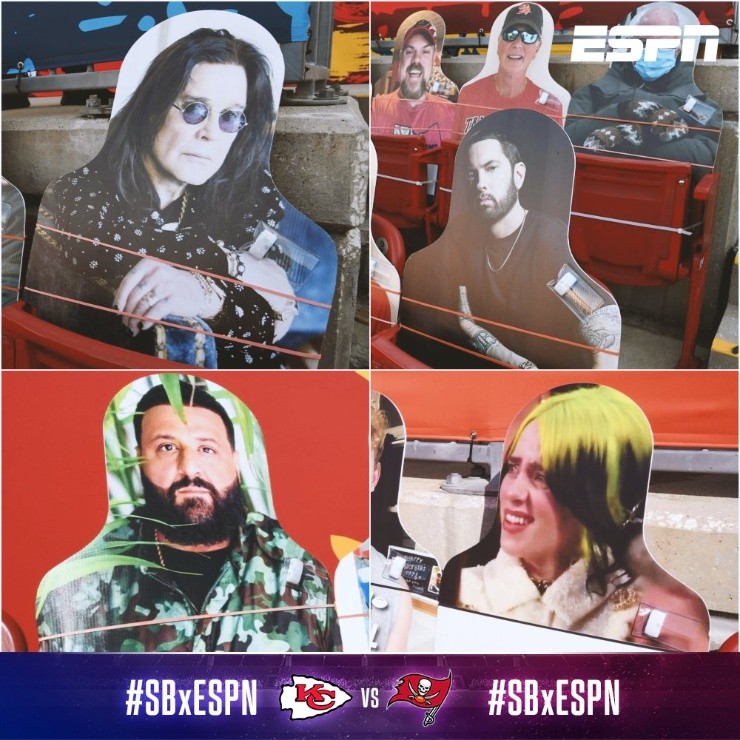 Artistas en las gradas (Foto: @ESPN)