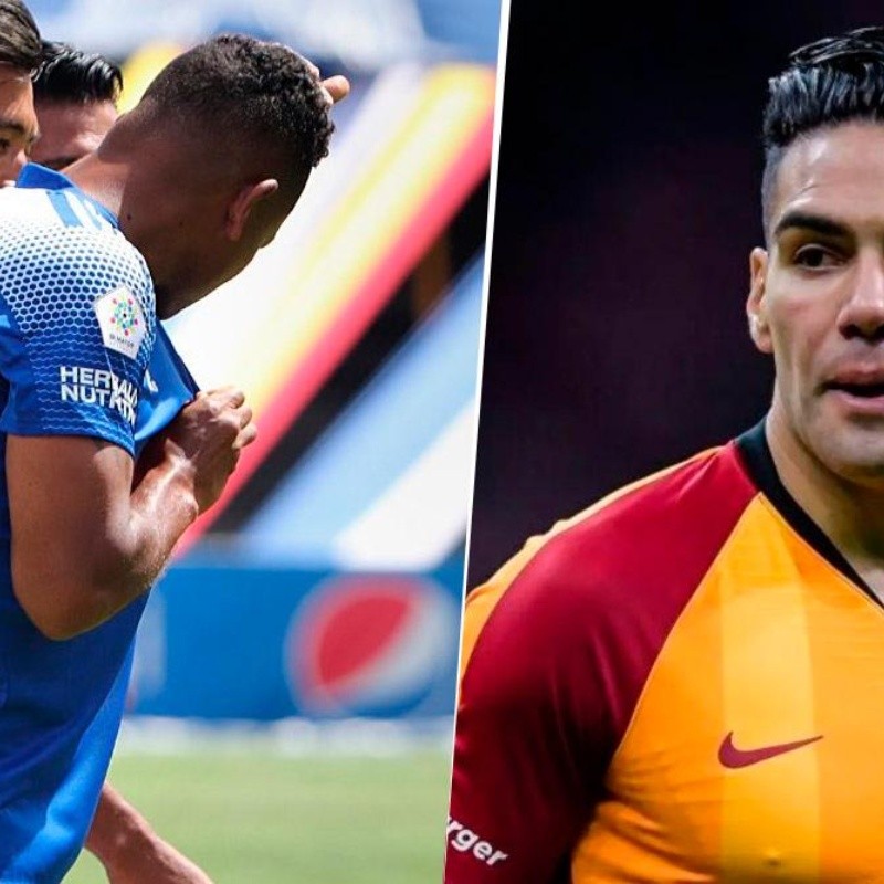 El sugerente 'like' de Falcao a Guarín besando el escudo de Millonarios