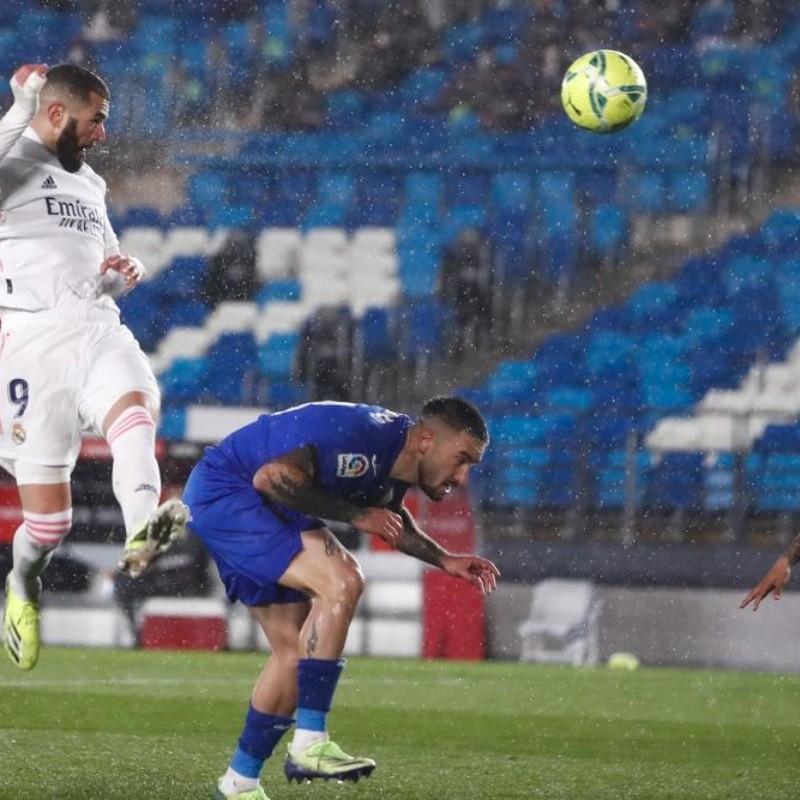 Real Madrid no se da por vencido: venció al Getafe por 2-0 con Benzema y Mendy