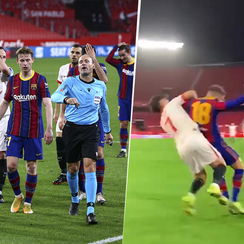 Sigue la polémica: el video del Barcelona que comprobaría el penal de Suso a Jordi Alba