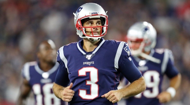 Stephen Gostkowski looks on during the preseason game against the New York Giants. (Getty)