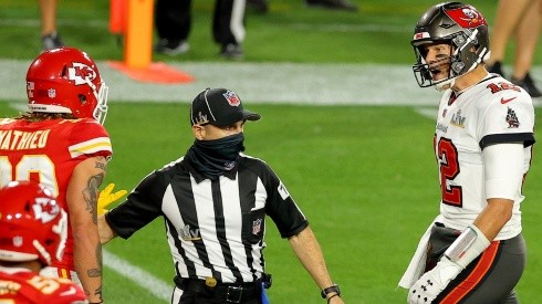Tyrann Mathieu y Tom Brady en Super Bowl LV