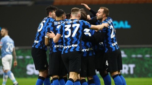 Así celebraron los jugadores de Inter de Milán.