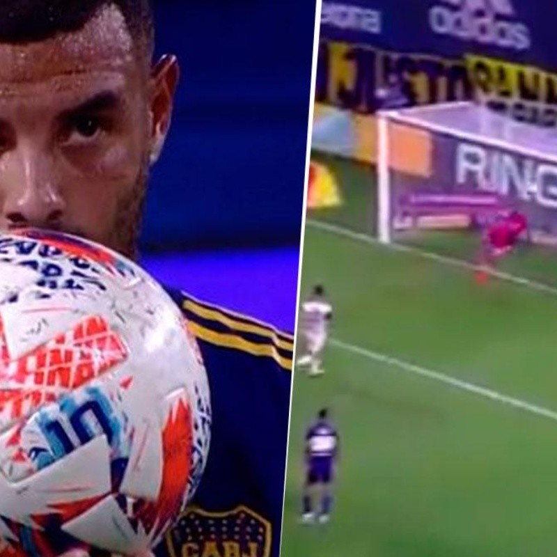 Beso a la pelota y adentro: Cardona salvó a Boca con un tiro libre de crack mundial