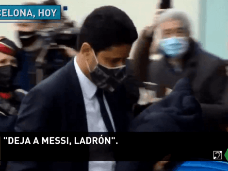 Video: hinchas de Barcelona insultaron al presidente de PSG por querer llevarse a Messi