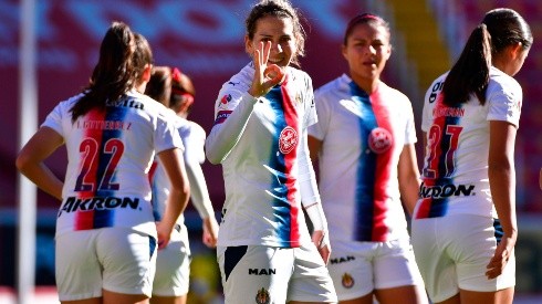 Alicia Cervantes viene de anotar su cuarto gol del Guard1anes 2021 en la victoria sobre Necaxa