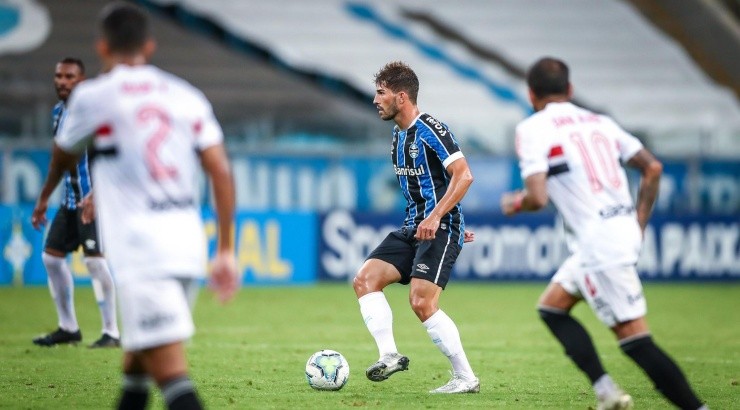 Lucas Silva pode atuar ao lado de Maicon e MH - Foto: Lucas Uebel/Grêmio.