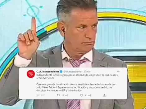 El posteo de Independiente contra Diego Díaz por su burla a Falcioni