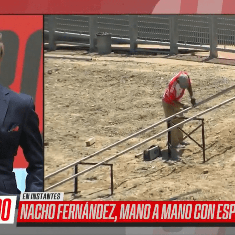 Vignolo paró ESPNF90 al ver a un obrero trabajando con la camiseta de River: "Que aparezca Ponzio"