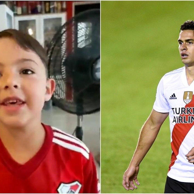 Pura emoción: así reaccionó un niño cuando recibió la camiseta de Santos Borré