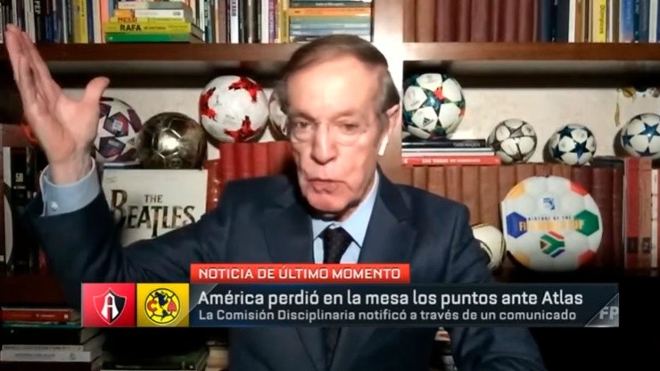 José Ramón Fernández no podía creer que América fuera castigado por la FMF.