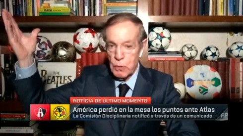 José Ramón Fernández no podía creer que América fuera castigado por la FMF.