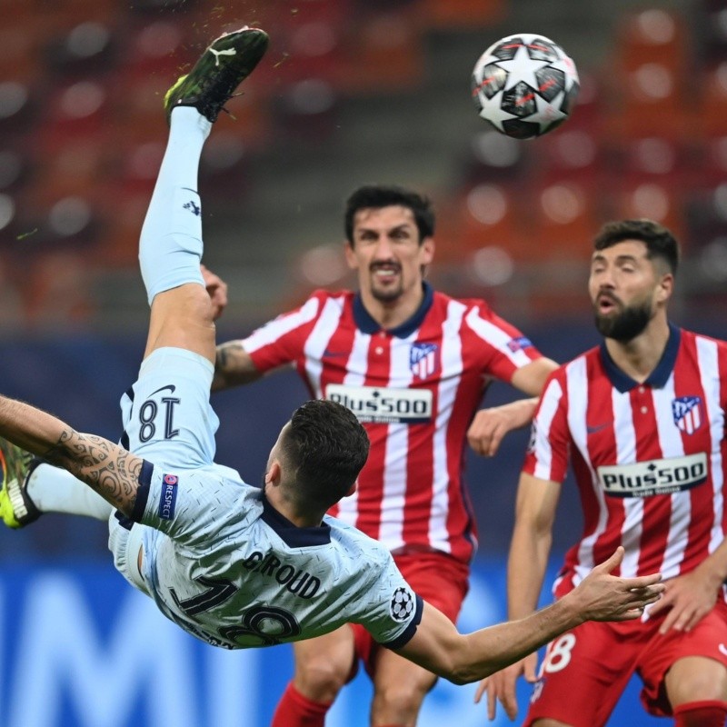 Una pirueta hermosa de Giroud fue la diferencia entre Chelsea y Atlético Madrid