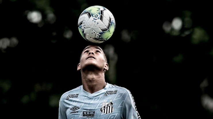 Ângelo fará sua primeira partida como títular do Santos. Foto: Ivan Storti/Santos FC