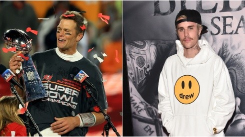 Tom Brady and Justin Bieber. (Getty)