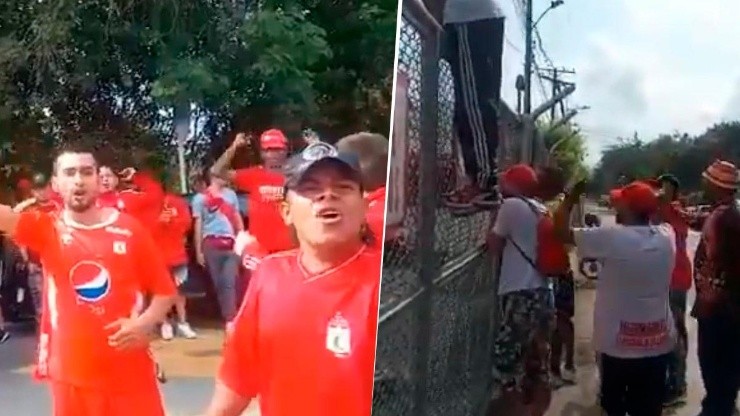 Así fueron las protestas en la sede deportiva del América de Cali.