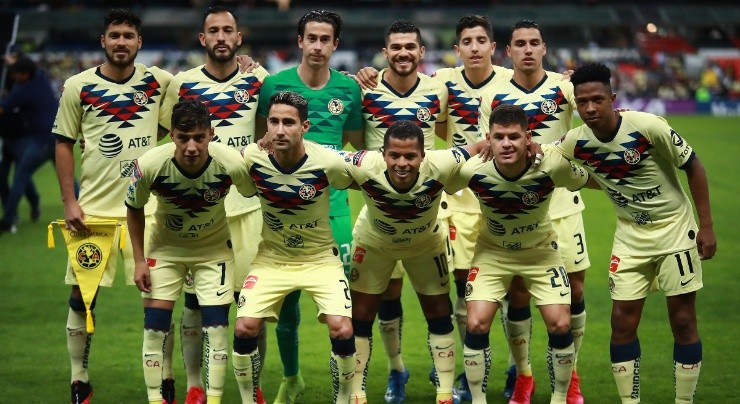 Cluh America players pose during the CONCACAF Champions League 2020. (Getty)